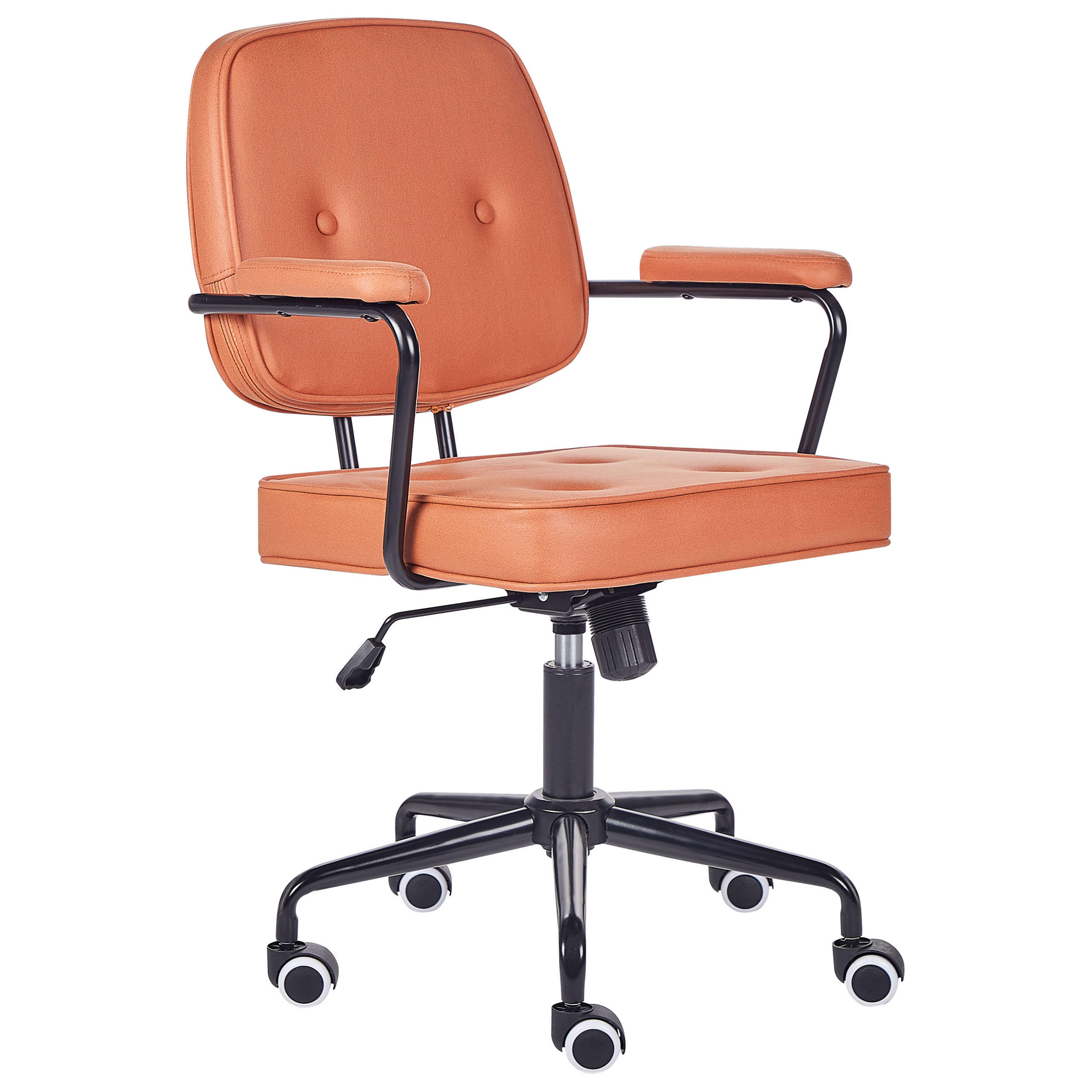 BÜROSTUHL Kunstleder Orange Pawnee - Orange, Textil/Metall (60/90/43cm) - Beliani