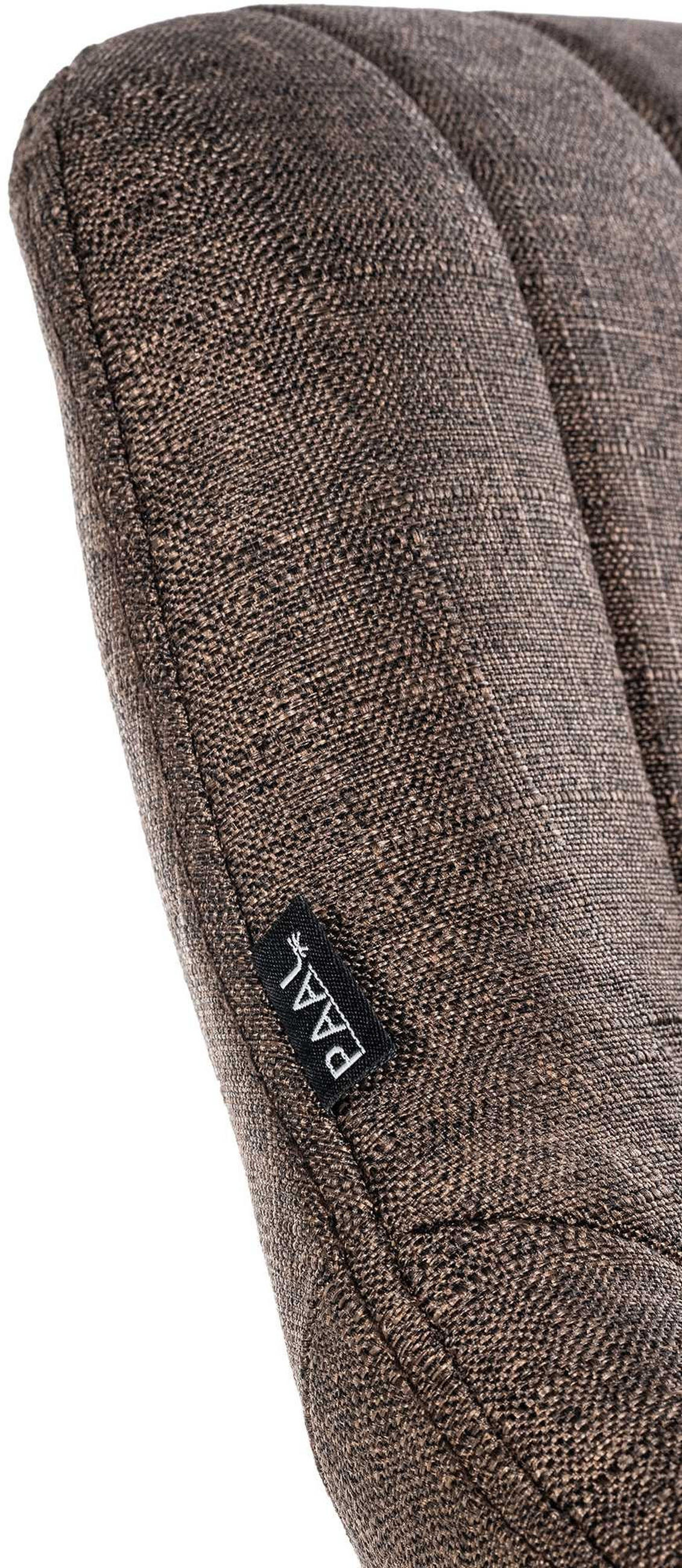 BARHOCKER Stoff braun - Chromfarben/Braun, Textil/Metall (46.5/85/48cm) - CLP