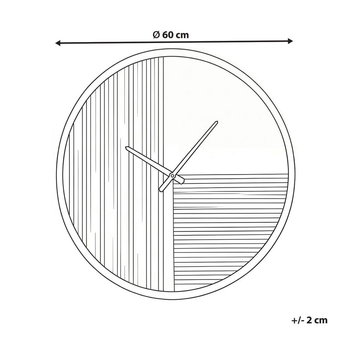 WANDUHR Braun Durtal - Schwarz/Braun, Kunststoff (60/60/3cm) - Beliani