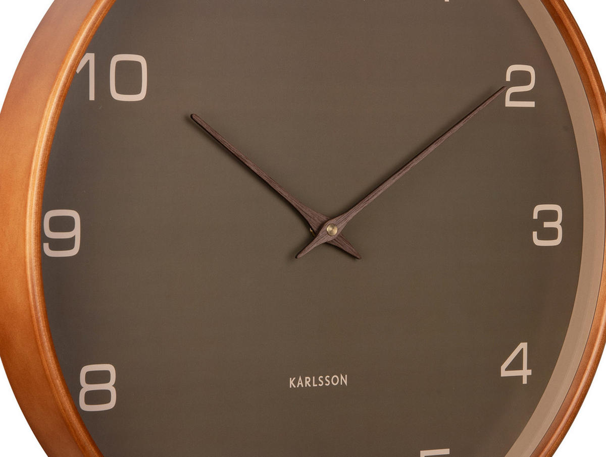 WANDUHR Acento Ø40 cm - Grün, Holz (40/40/5cm) - Karlsson