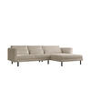 ECKSOFA Agada In Poso - Creme, Holzwerkstoff/Textil (281/174cm) - Fun Möbel