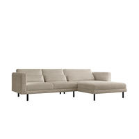 ECKSOFA Agada In Poso - Creme, Holzwerkstoff/Textil (281/174cm) - Fun Möbel
