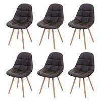 ESSZIMMERSTUHL I Braun 6er-Set - Braun, Textil (47/82/53cm) - MCW