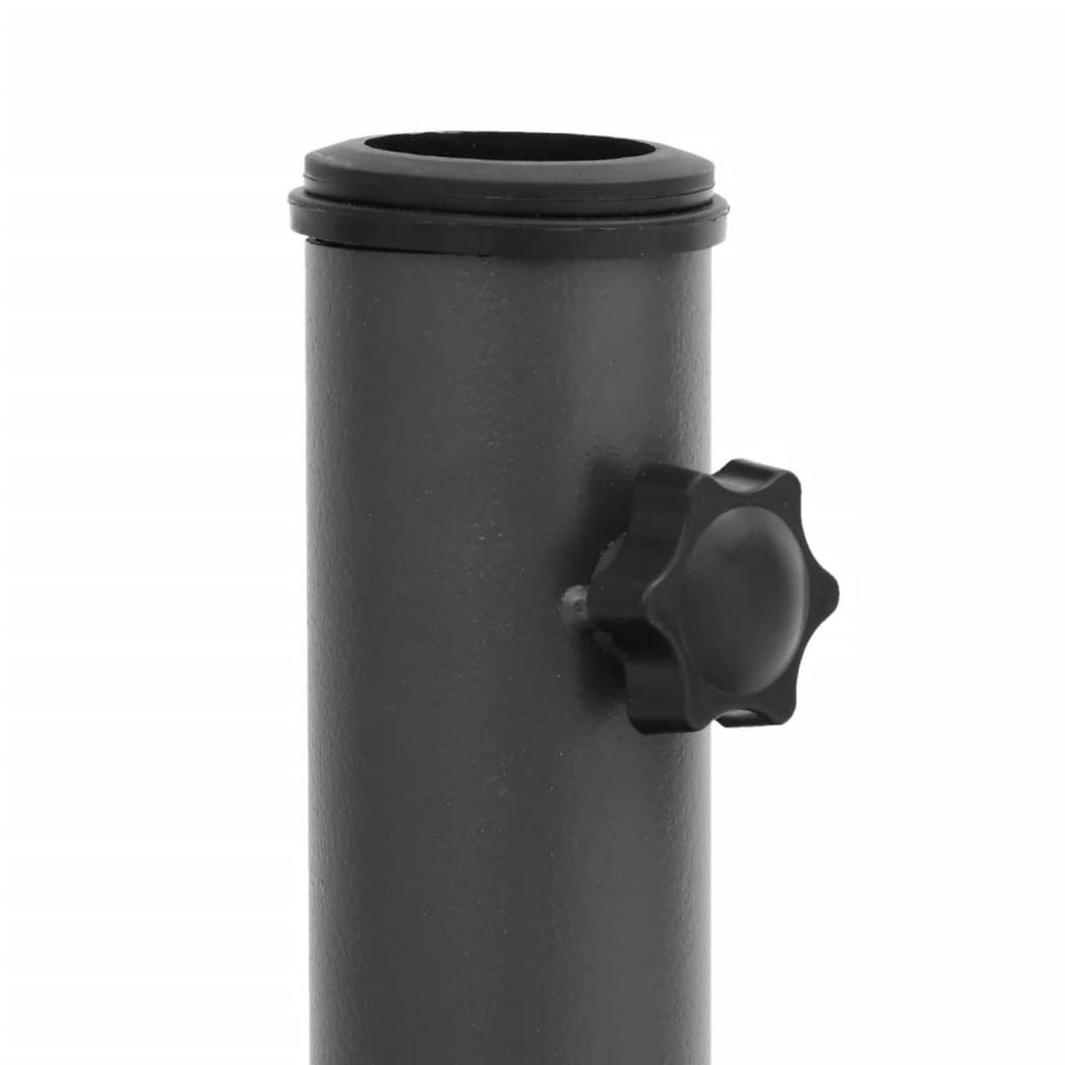 SONNENSCHIRMSTÄNDER Ø32/35/38 Mm Mast 25 Kg Rund - Grau, Stein (49.5/49.5cm) - vidaXL