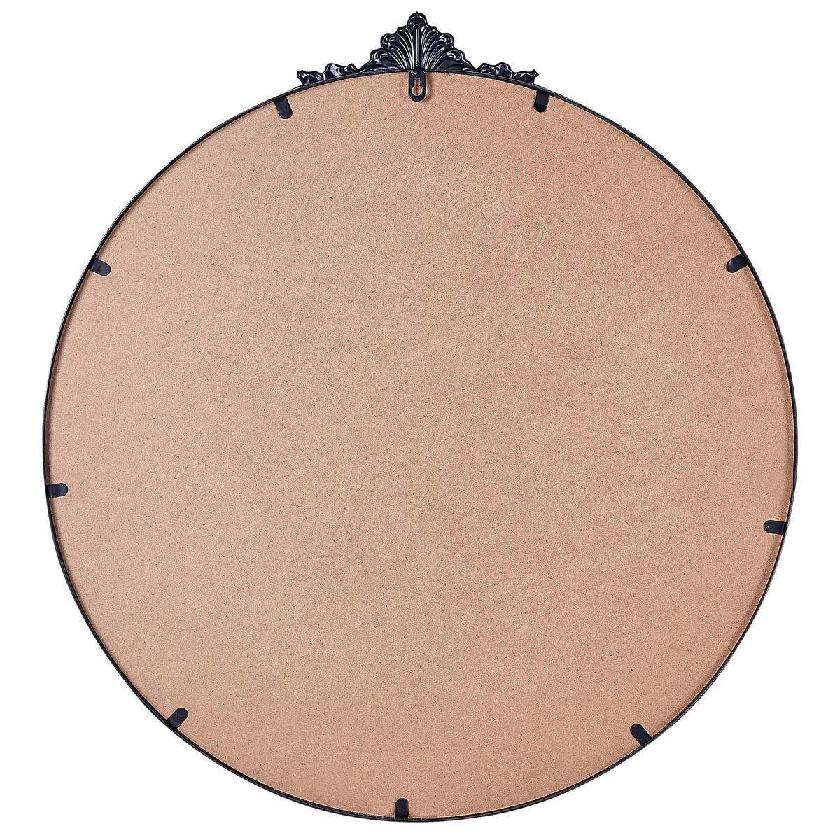 WANDSPIEGEL schwarz Metall rund 67 cm Sommant - Schwarz, Metall (67/76/3cm) - Beliani