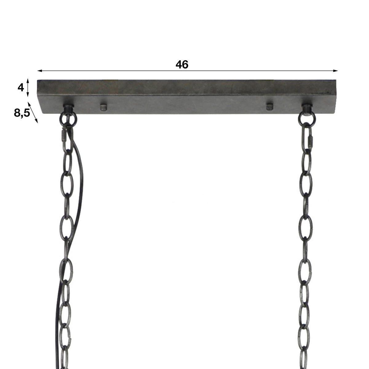 HÄNGELEUCHTE Cili Grau 121/20/ 150 cm - Grau, Metall (121/20/150cm) - Hoyz Collection