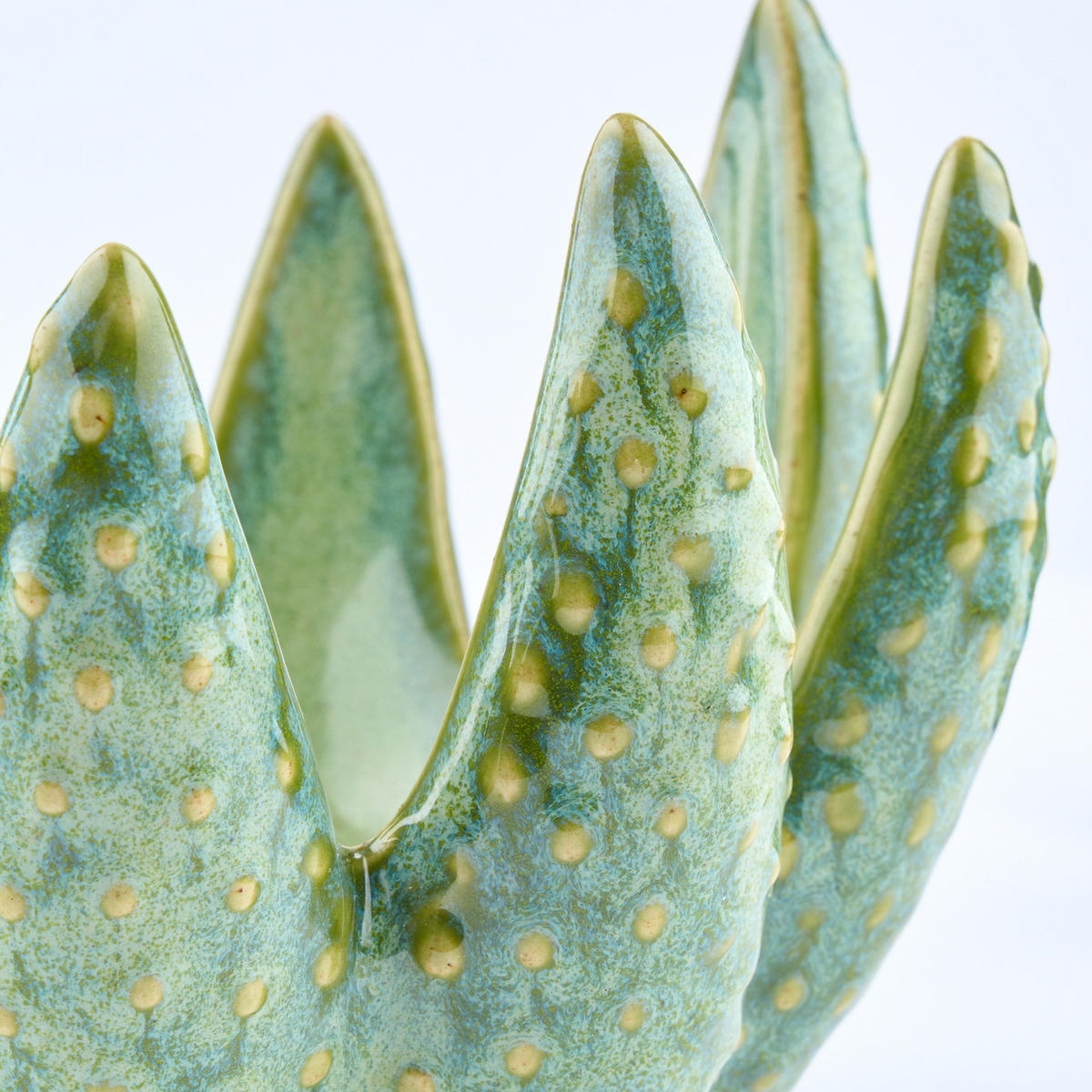 KERZENHALTER Aloe - Grün, Keramik (15/12/16cm) - Butlers