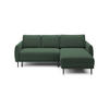 ECKSOFA Bono – Stilvolles Sofa mit Schlaffunktion, Robuste Holzfüße, Elegante Armlehnen, Tiefe Sitzfläche 226x164x88 cm – Rechte, Waldgrün - Waldgrün, Holz/Textil (226/164cm) - DomoHome