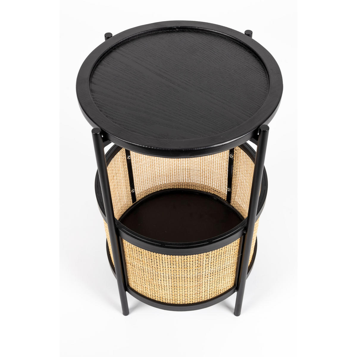 BEISTELLTISCH Makato Rund 30x30 cm Schwarz - Schwarz, Naturmaterialien (30/30/50cm) - Housecraft Living