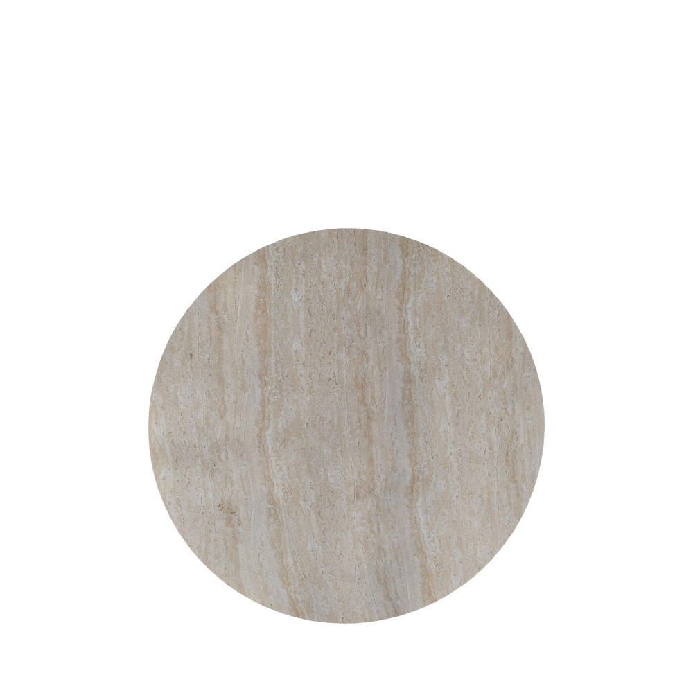 ESSTISCH - Travertin - Beige - Beige, Stein (110/110/75cm) - Drawer