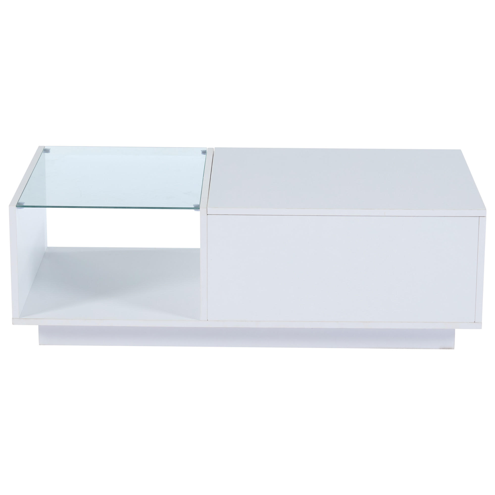 COUCHTISCH Weiß 100/50/33 cm - Weiß, Holzwerkstoff (50/100/33cm) - PANGIVO