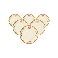 KOMBI-UNTERTASSEN Marieluise Weihnachtsnostalgie creme ø 15 cm 6er Set - Creme, Keramik (14.8cm) - Seltmann Weiden