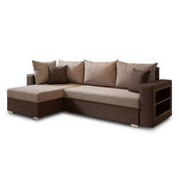 ECKSOFA Lord, Seite: Links - Braun, Holz/Textil (238/141cm) - Sofnet