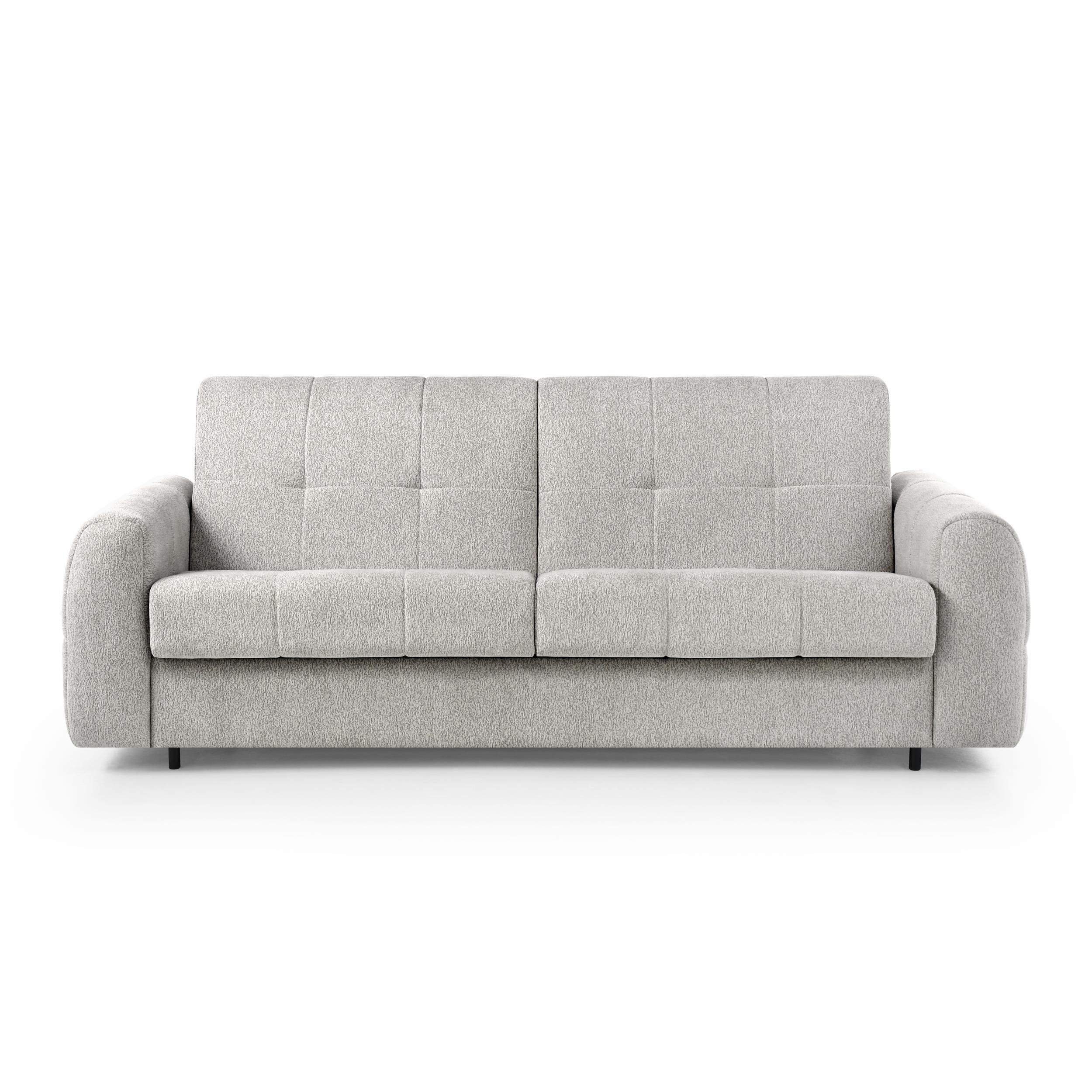 SCHLAFSOFA Pireus mit italienischem Gestell, 160x200, Graubeige - Beige/Schwarz, Textil (230/90/100cm) - Beautysofa