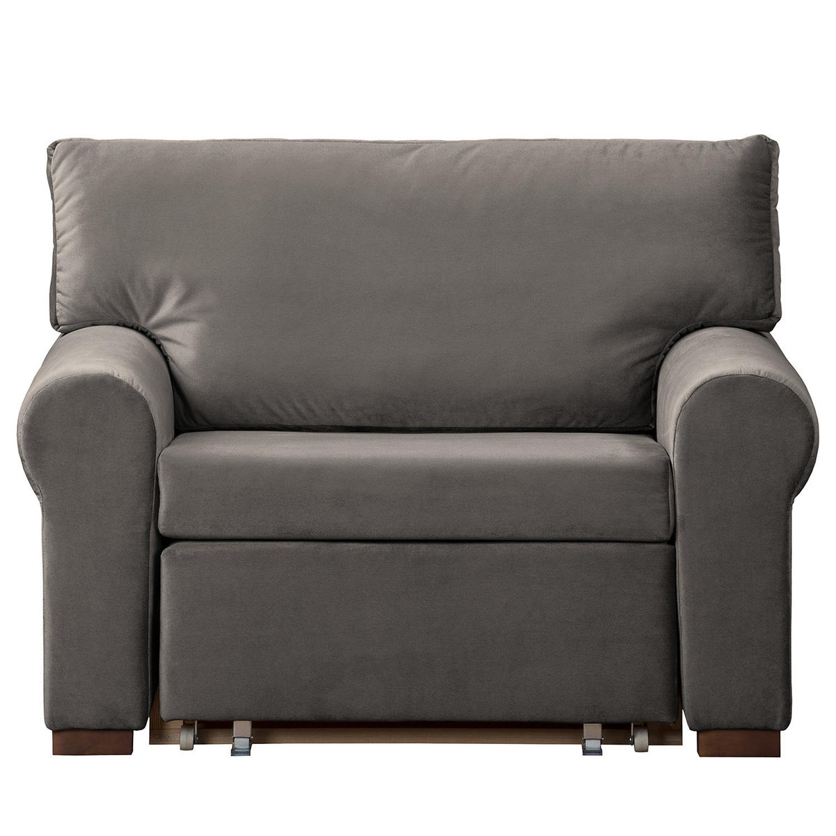 SCHLAFSOFA mit Husse - Buchefarben/Grau, Buchenholz/Textil (125/90/90cm) - home24