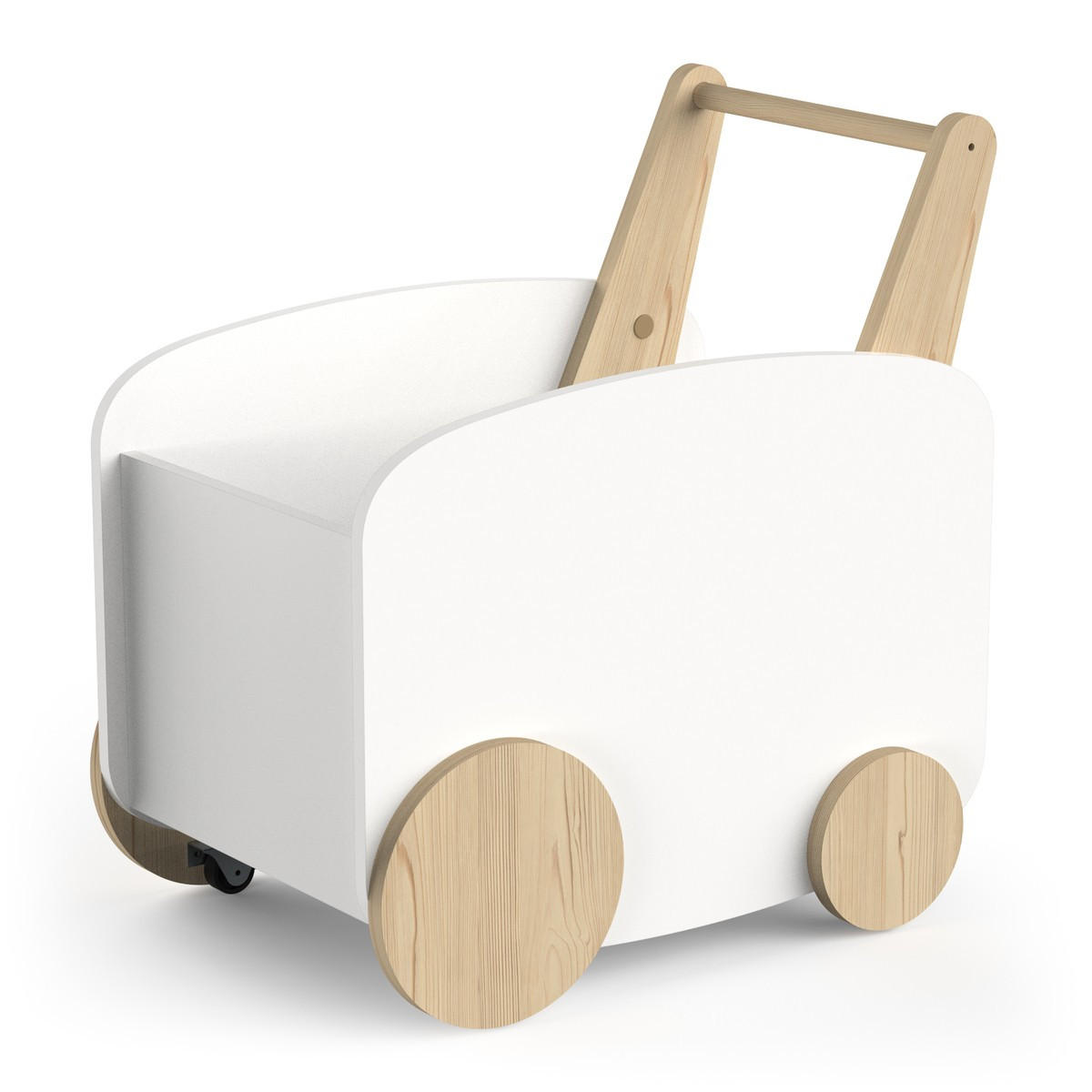 AUFBEWAHRUNGSWAGEN auf Rollen B49,8 cm - FIRMIANA - Eichefarben/Weiß, Holzwerkstoff (49.8/435cm) - Calicosy