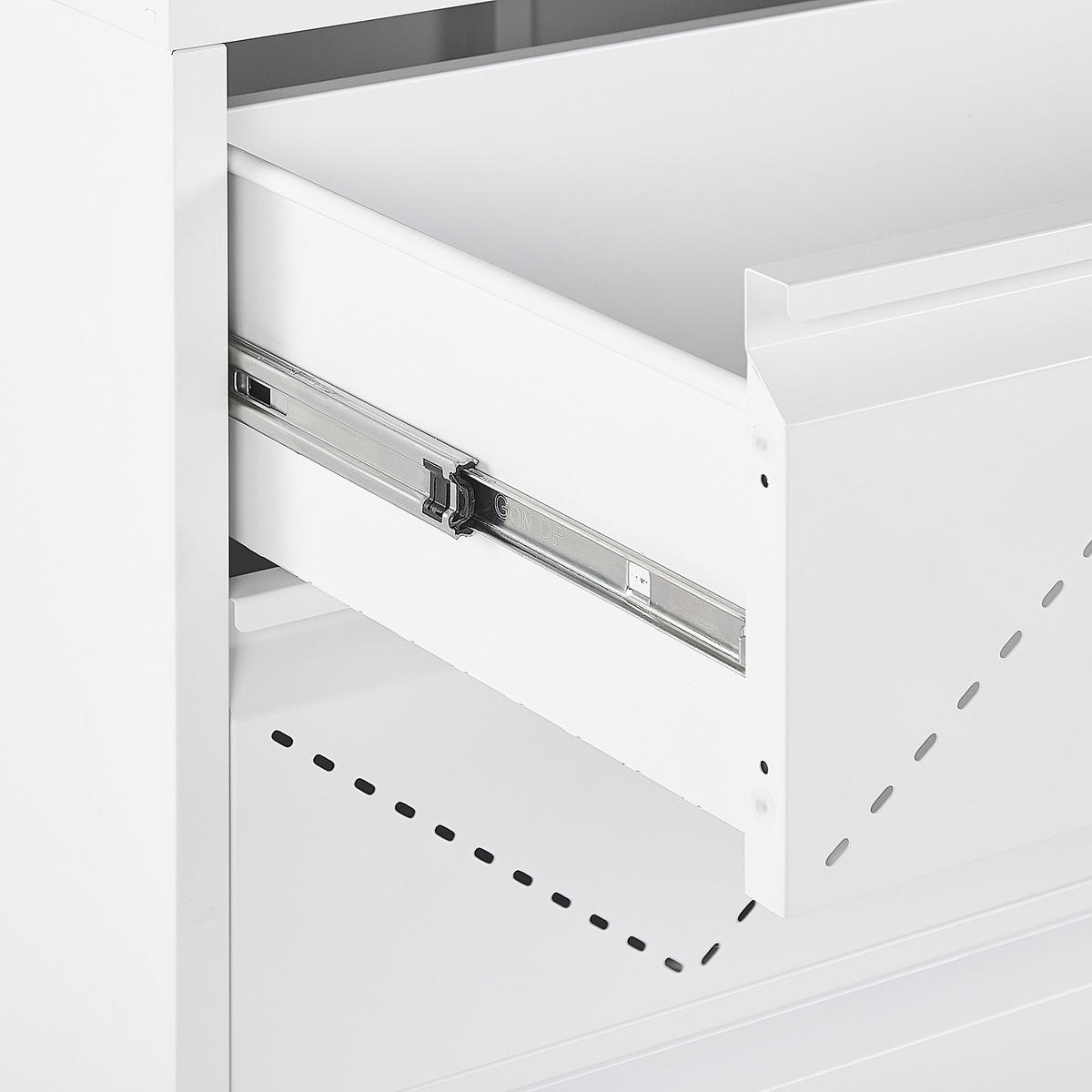 KOMMODE weiß 4 Schubladen Matana - Weiß, Metall (80/102/40cm) - Beliani