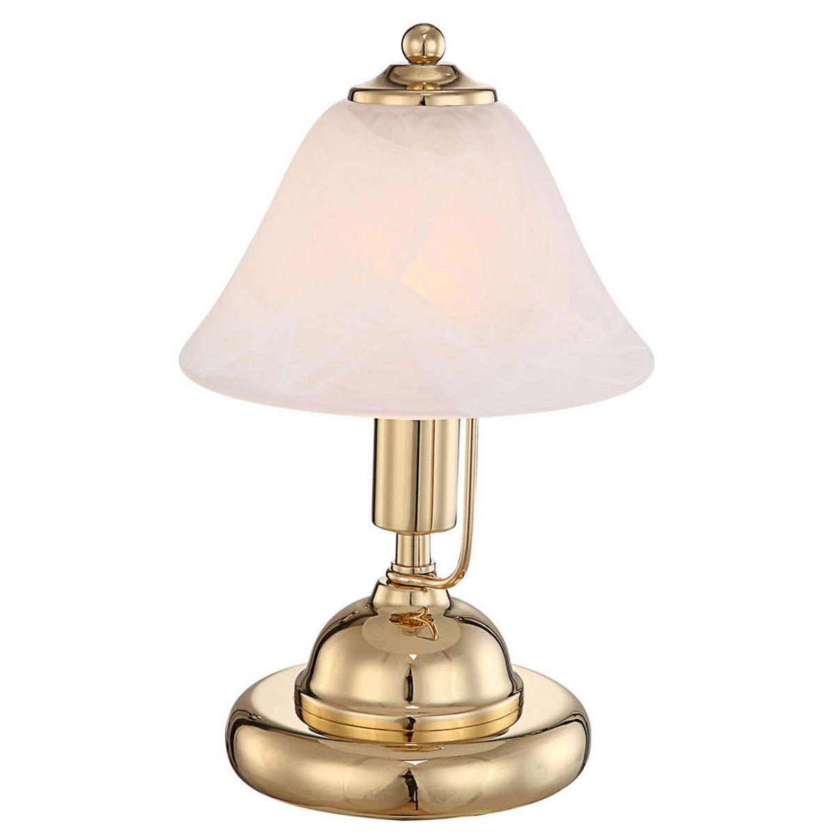 TISCHLEUCHTE Messing Glas Alabaster - Messingfarben, Glas (17/17/27cm) - Globo Lighting