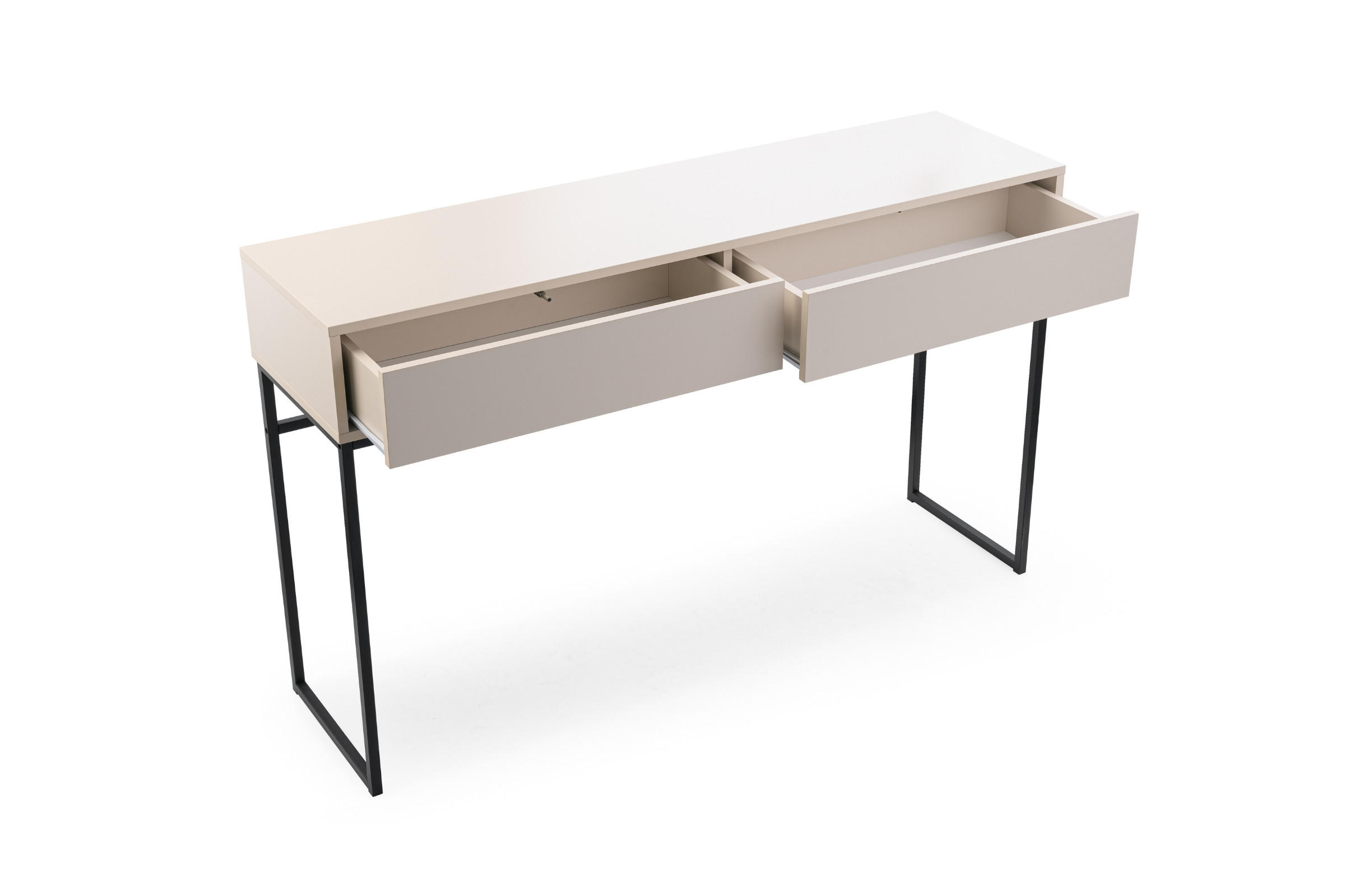 SCHMINKTISCH GENEVE 137/83/37 cm in Sandbeige - Beige, Holzwerkstoff (37/137/83cm) - Deine Möbel 24