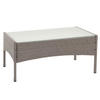 POLY-RATTAN GARTENTISCH rechteck Grau - Grau, Kunststoff (48/79/38cm) - MCW