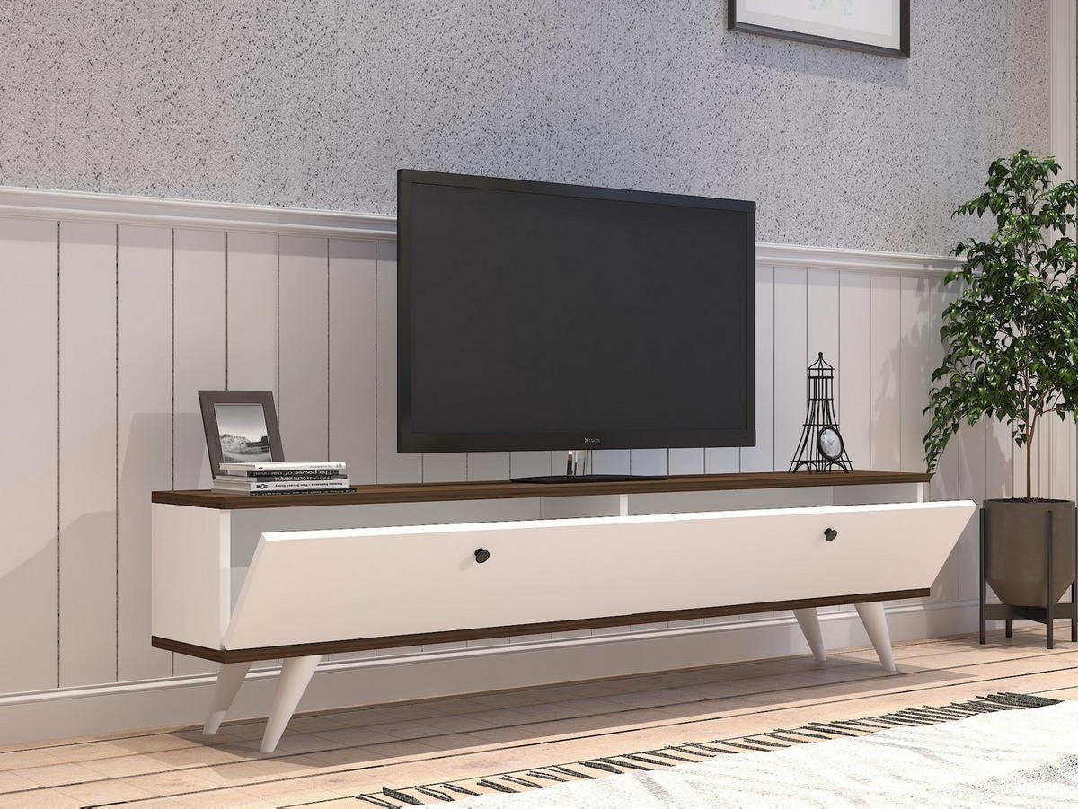TV-MÖBEL Parlak Weiß - Weiß, Holz (160/35/25cm) - Habitat Garten