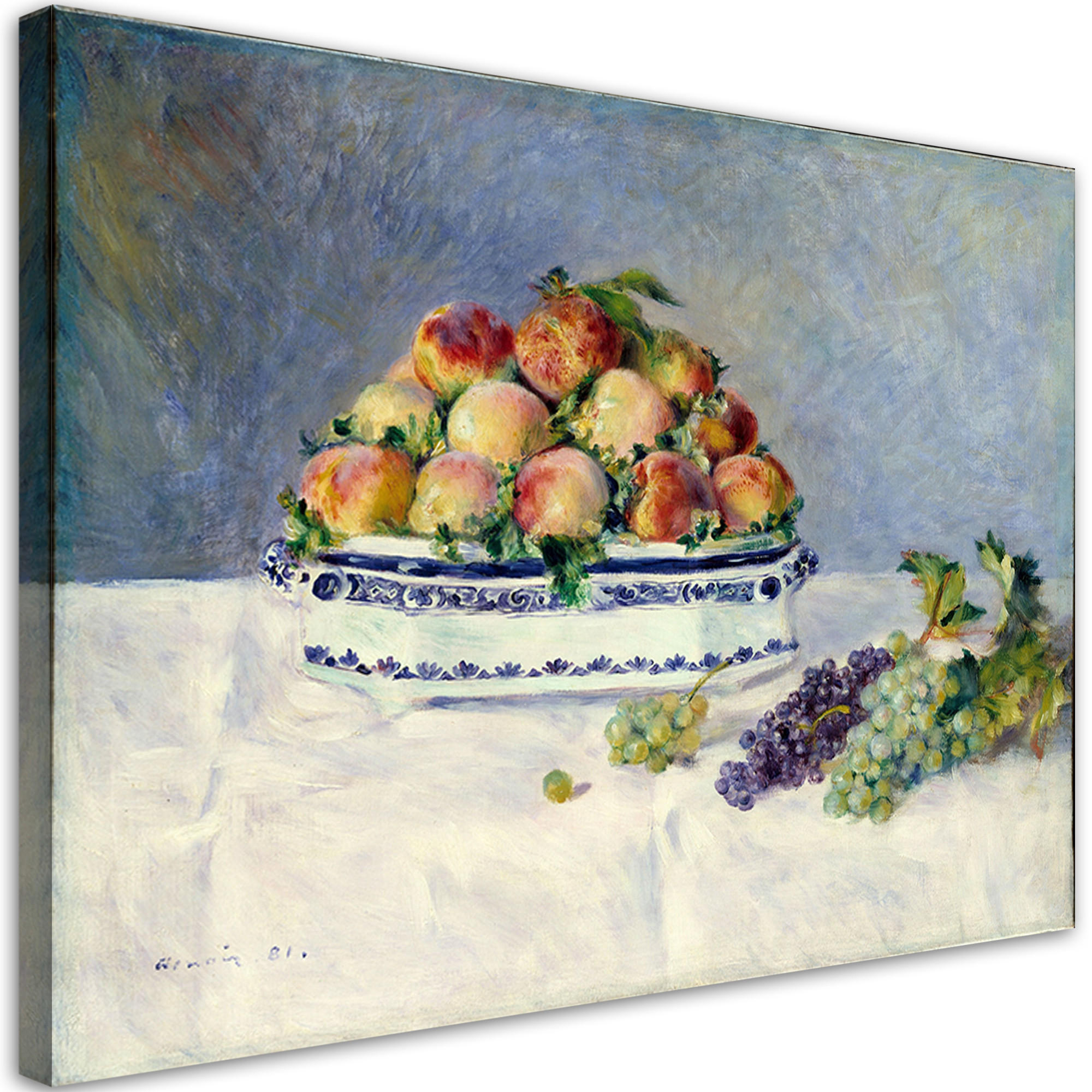 WANDBILD stilleben mit pfirsichen auguste renoir - Multicolor, Textil (60/40cm) - Feeby