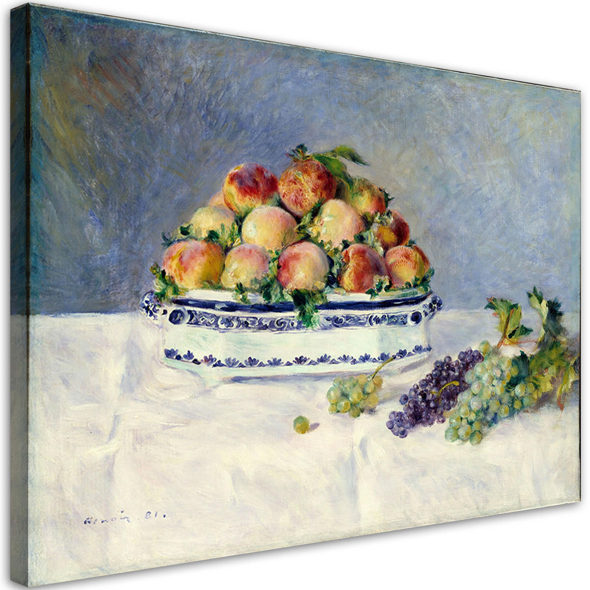 WANDBILD stilleben mit pfirsichen auguste renoir - Multicolor, Textil (60/40cm) - Feeby