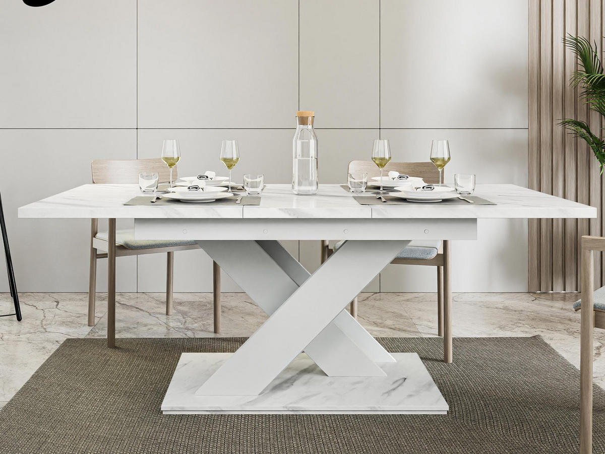 ESSTISCH Bronx - Weiß, Holzwerkstoff (80/140/76cm) - MIRJAN24