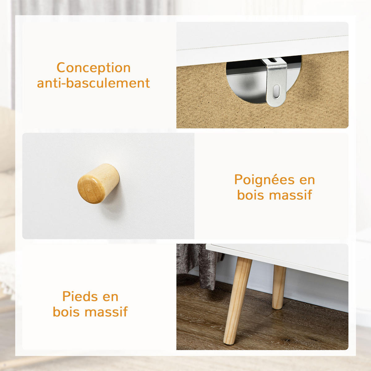 KOMMODE Weiß 80/30/80 cm - Weiß, Holzwerkstoff (80/80/30cm) - PANGIVO