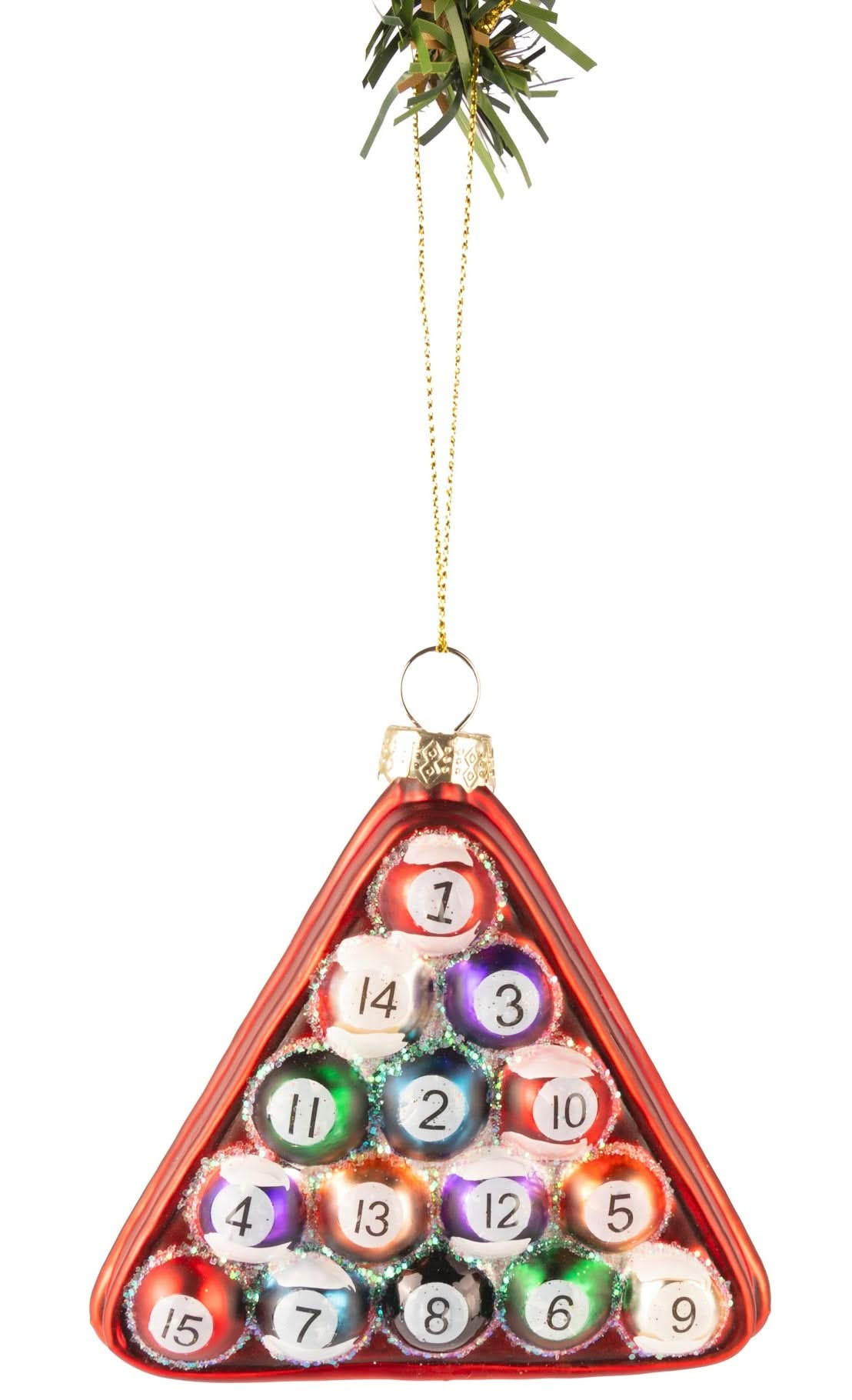 WEIHNACHTSKUGEL Billard 10 cm - Multicolor, Glas (3/9/1cm)