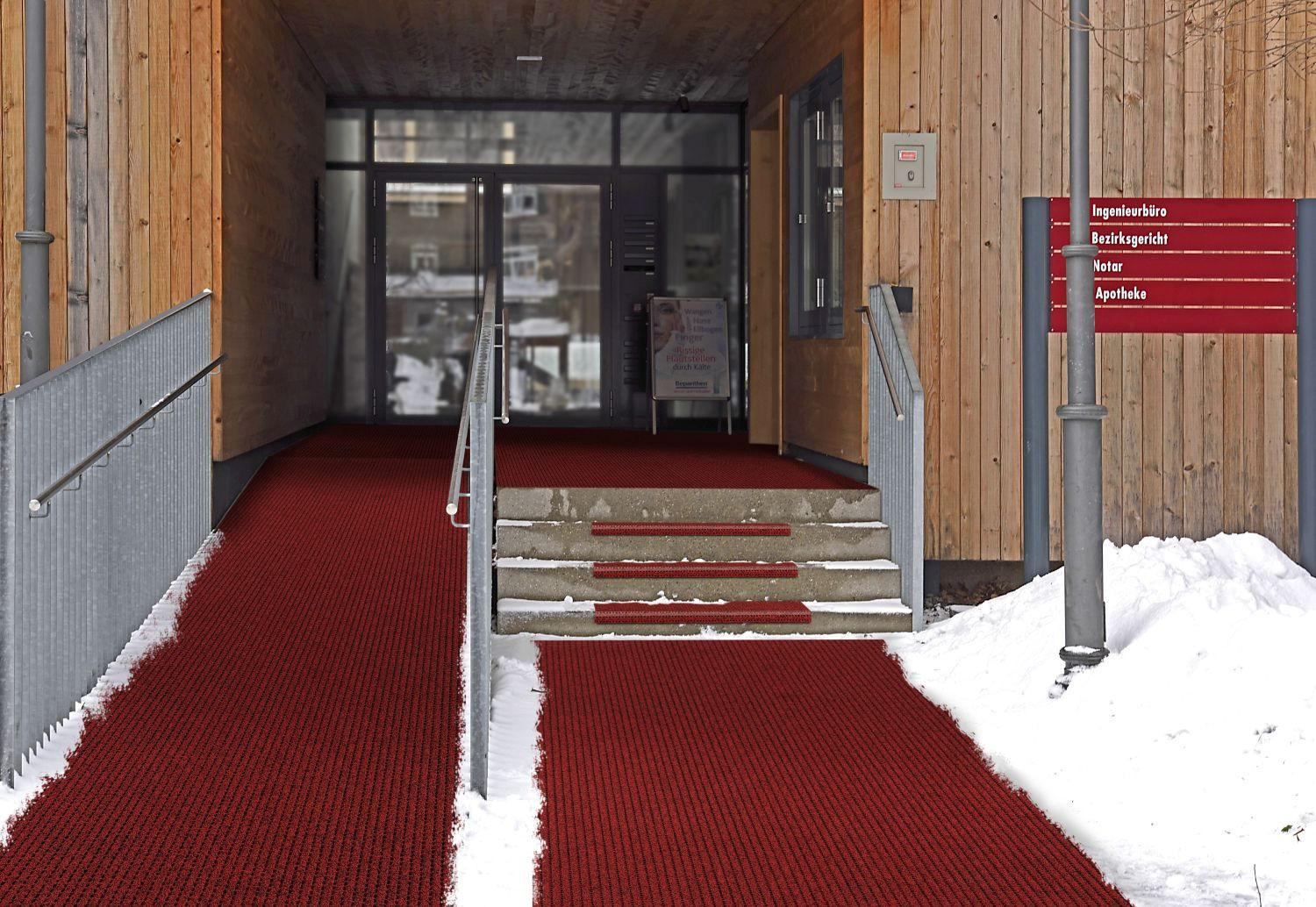 SICHERHEITSMATTE Rutschfest R13 SalzPfeffer 120x300cm - Schwarz/Weiß, Kunststoff (120/300cm) - AKO