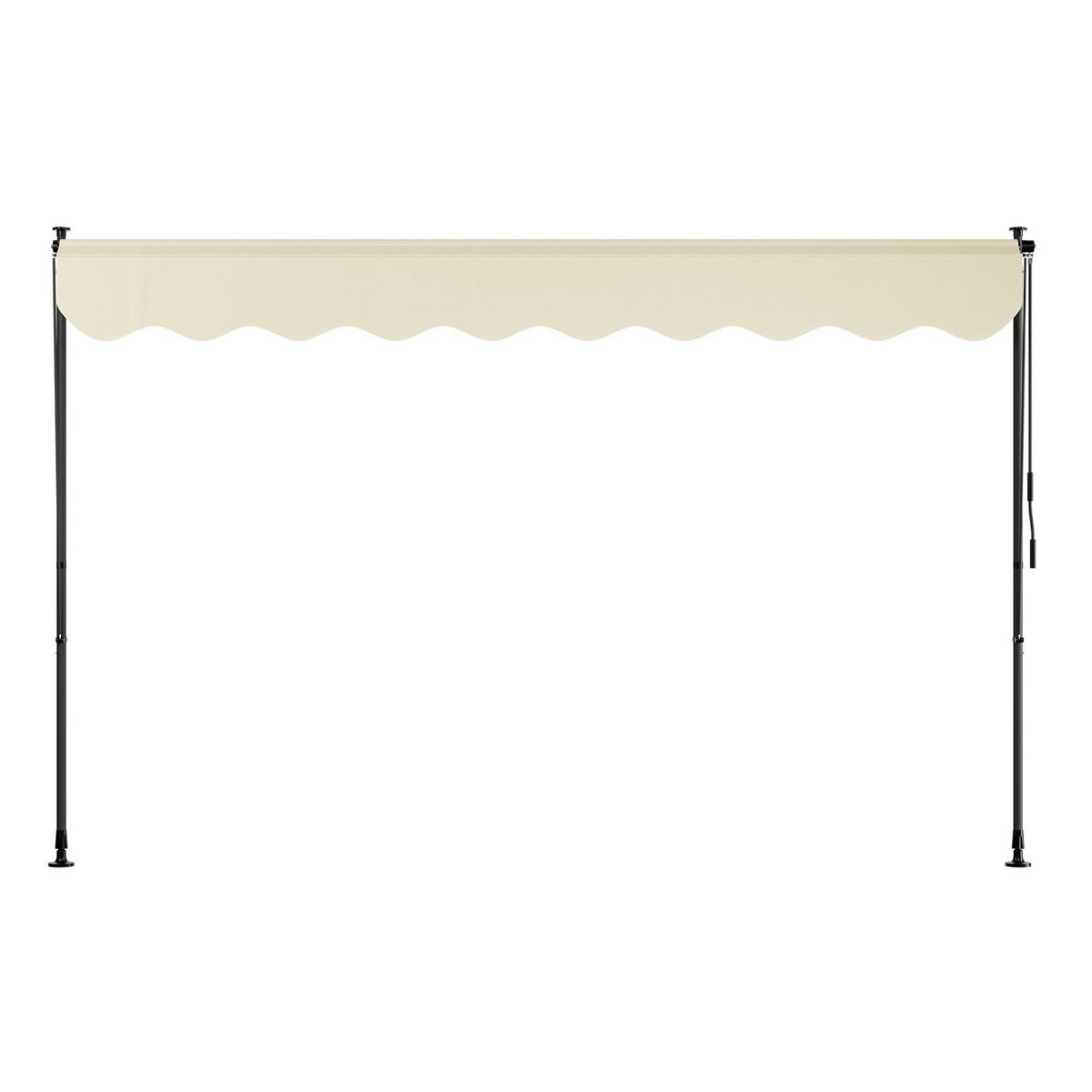 KLEMMMARKISE Kapstadt beige 300x120 cm - Beige, Textil (300/200/120cm) - Juskys