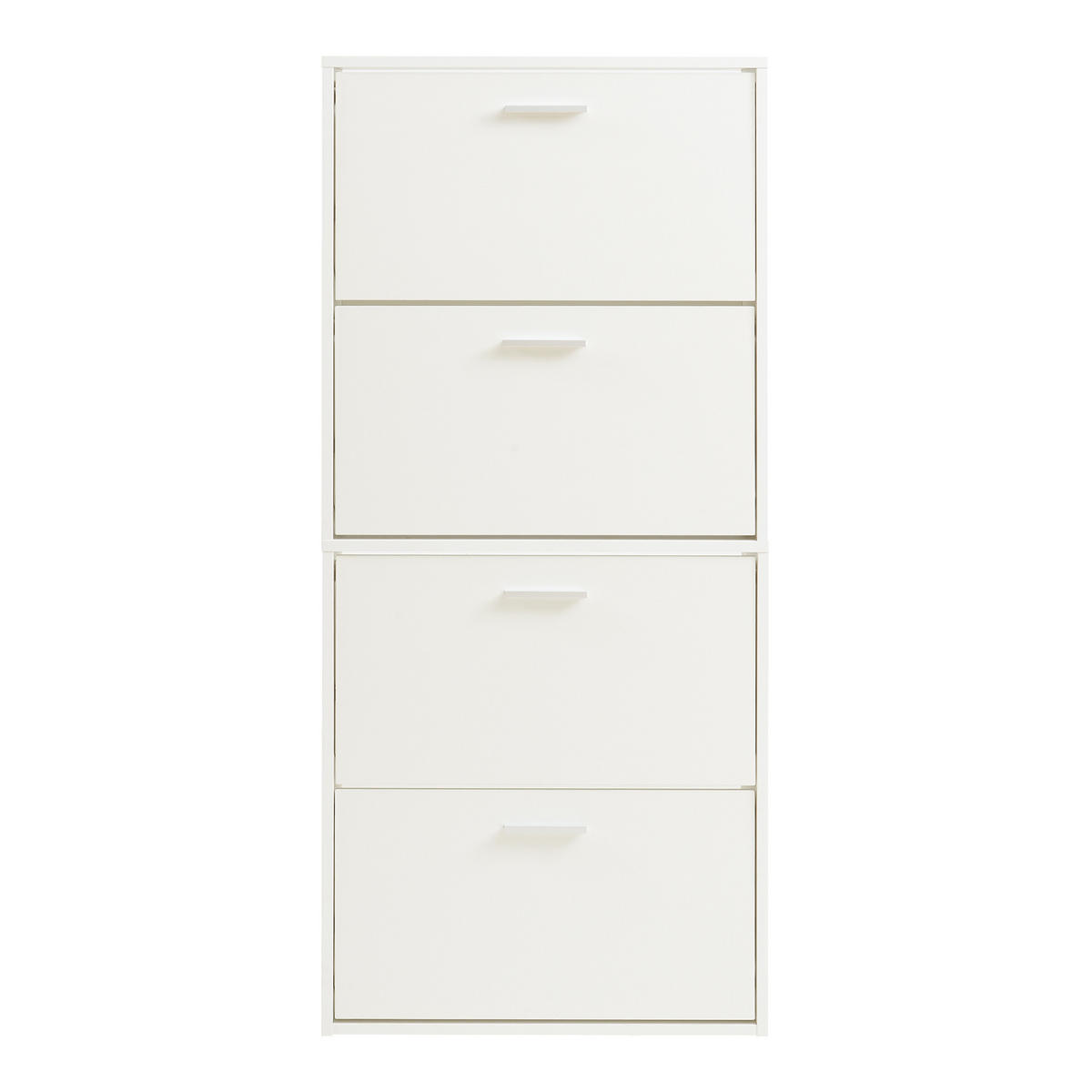 SCHUHSCHRANK Sykkylven - Weiß, Holzwerkstoff (60/134/24cm) - [en.casa]