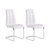STUHL 2er-Set - Kunstleder - Weiß - NADYA - Weiß, Leder (43/100/60cm) - Vente-Unique