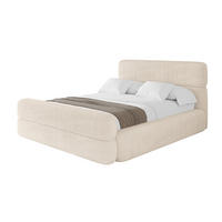 POLSTERBETT mit Bettkasten, Fußteil und Lattenrost, Boxbett ohne Matratze - ENORA-Z 180x200 Beige - Creme, Holzwerkstoff/Textil (180/200cm) - ALTDECOR