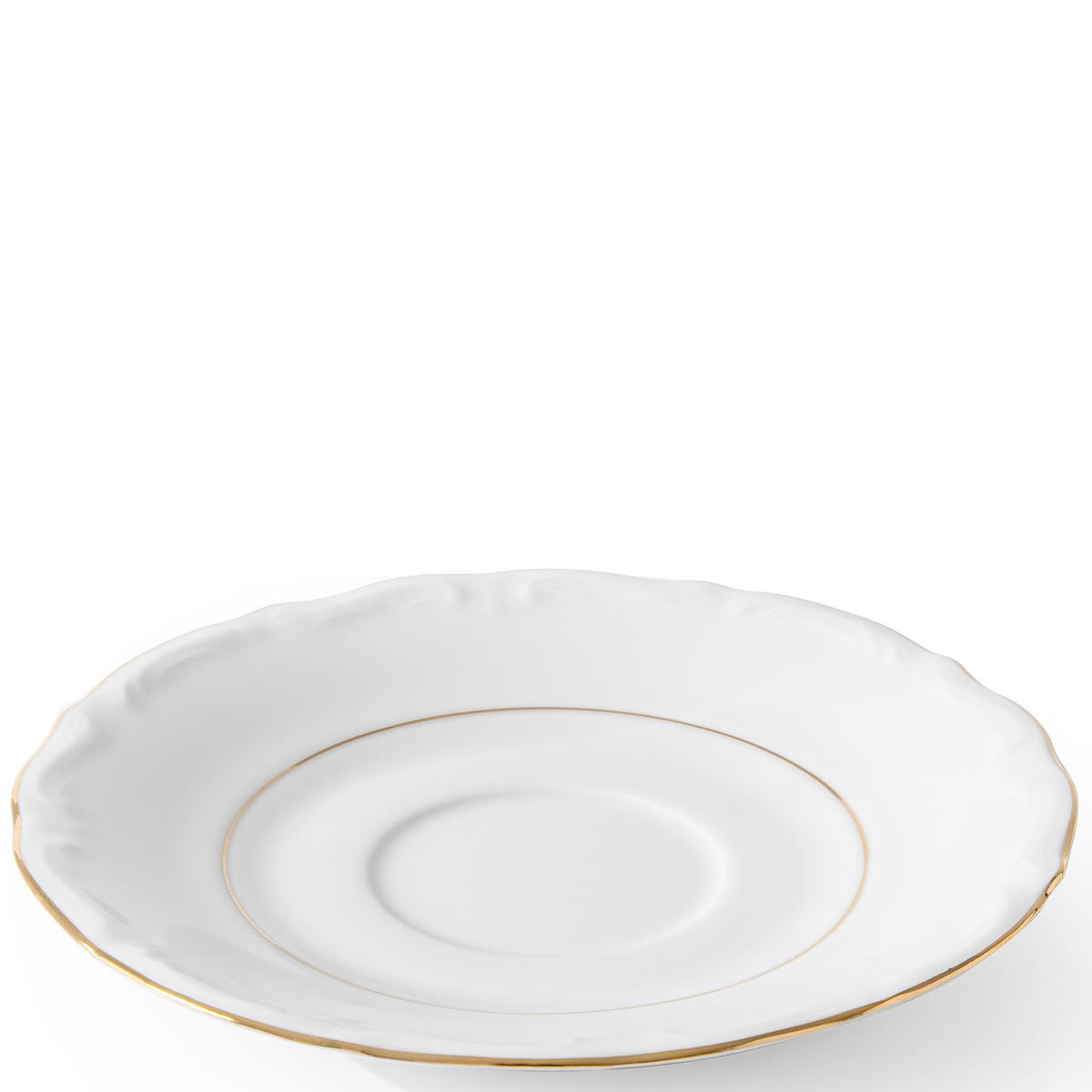 KAFFEESERVICE Chodziez MARIA TERESA 18-tlg Porzellan mit Goldrand, Weiß / Gold - Goldfarben/Weiß, Keramik (8/8/8cm) - KONSIMO®