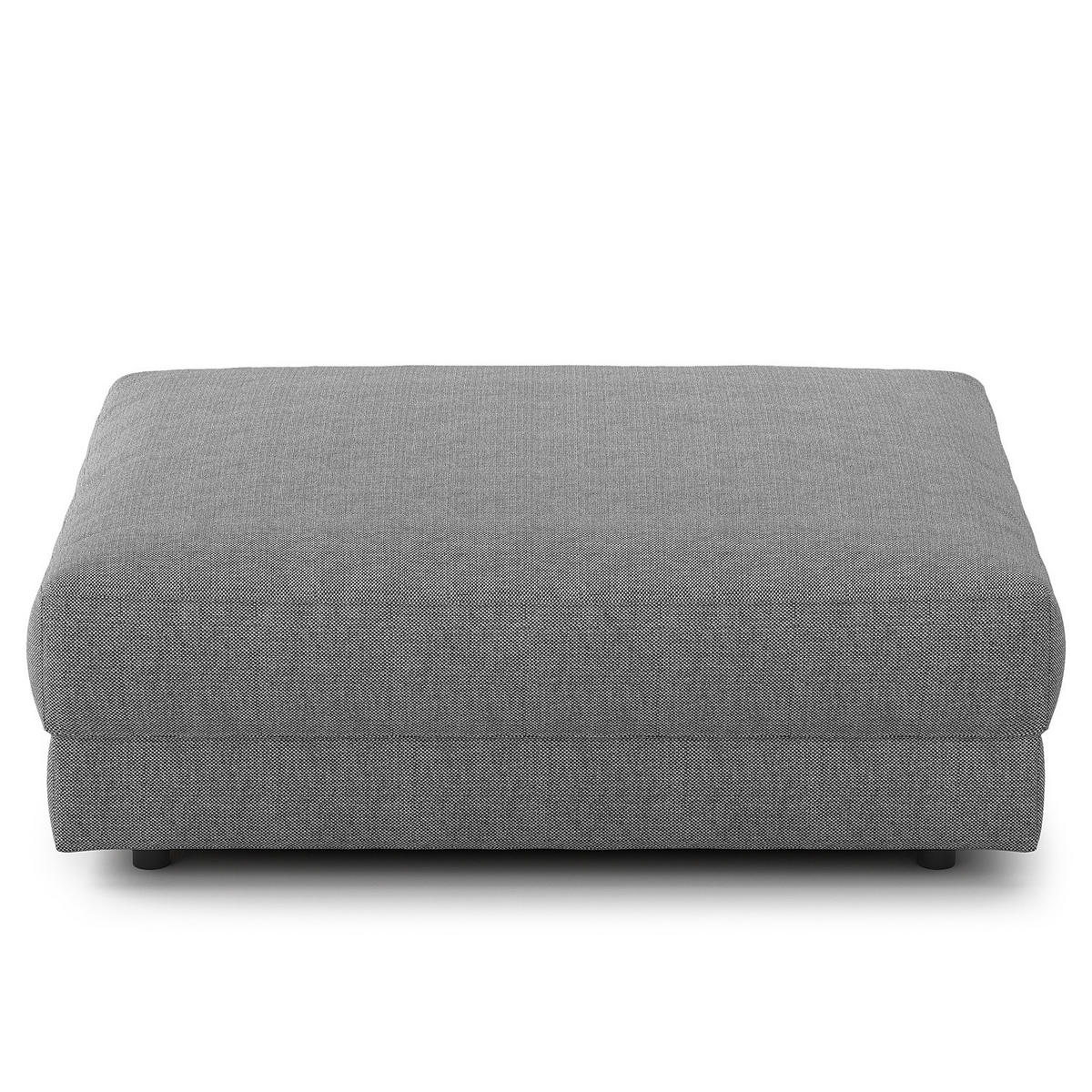 POLSTERHOCKER - Silberfarben/Schwarz, Kunststoff/Textil (105/38/117cm) - home24