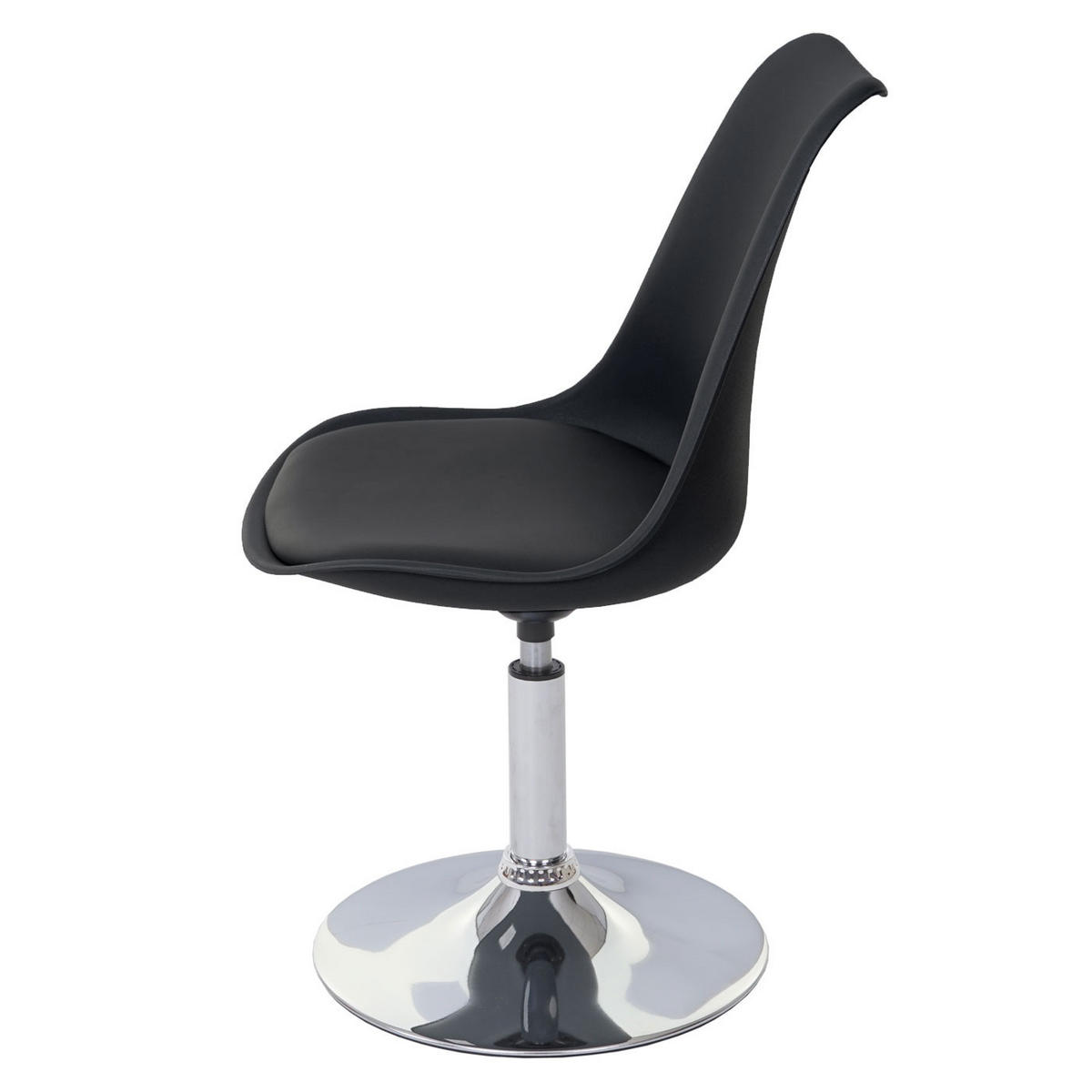 DREHSTUHL 2er-Set Oslo 80x48x54cm Sitzhöhe 42cm Kunstleder Schwarz - Schwarz, Kunststoff (48/80/54cm) - CHEFGASTRO