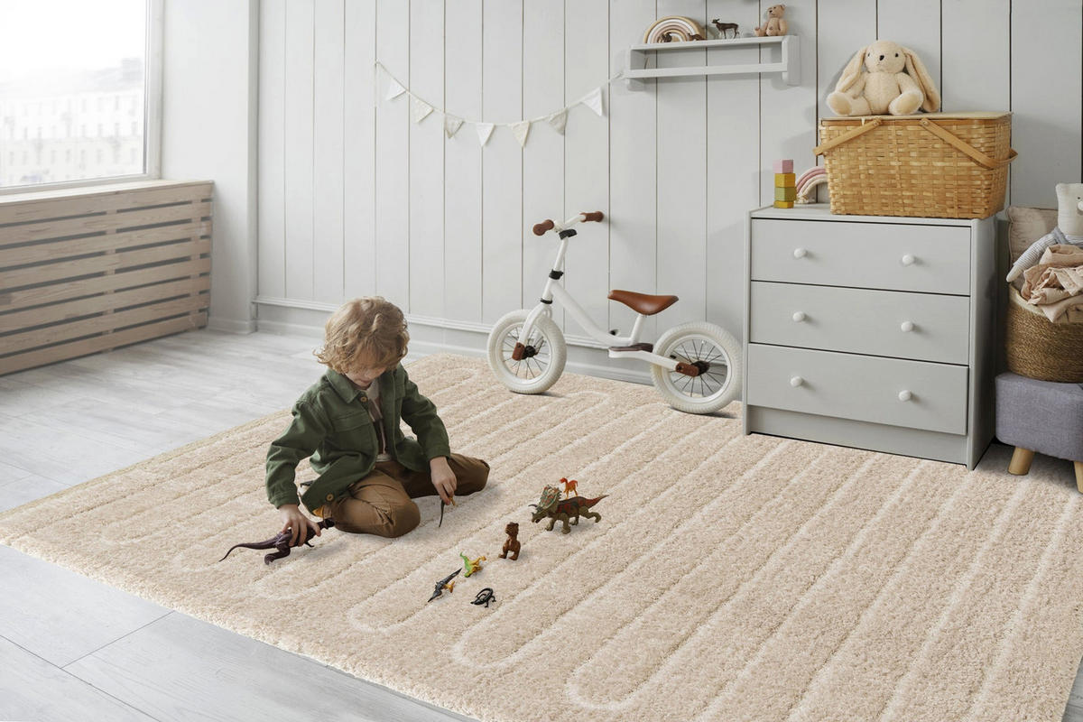 TEPPICH dick ultraweich beige - Beige, Textil (160/230cm) - AFK Living