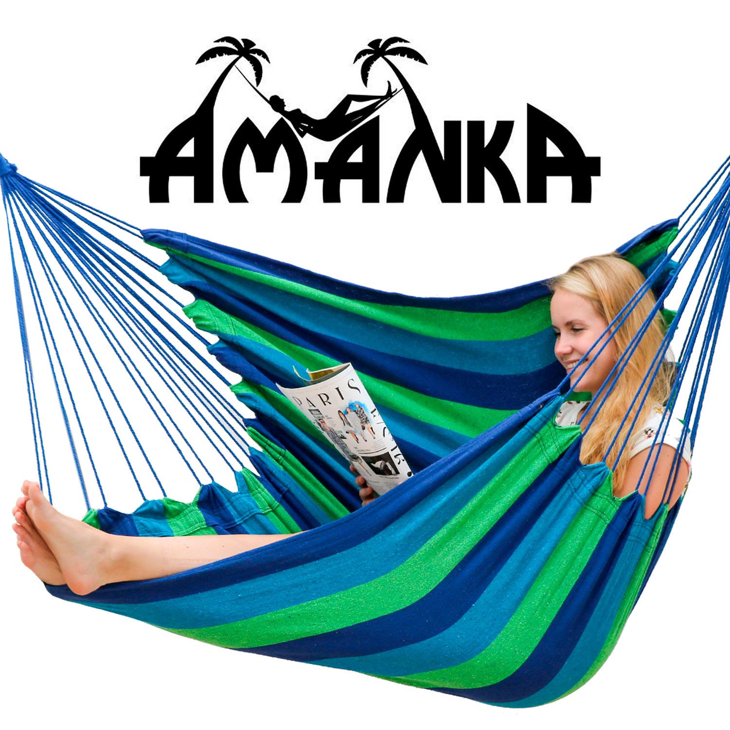 HÄNGESESSEL bis 150kg, 150/145cm, Bunt - Multicolor, Textil (150/2.5/145cm) - Amanka