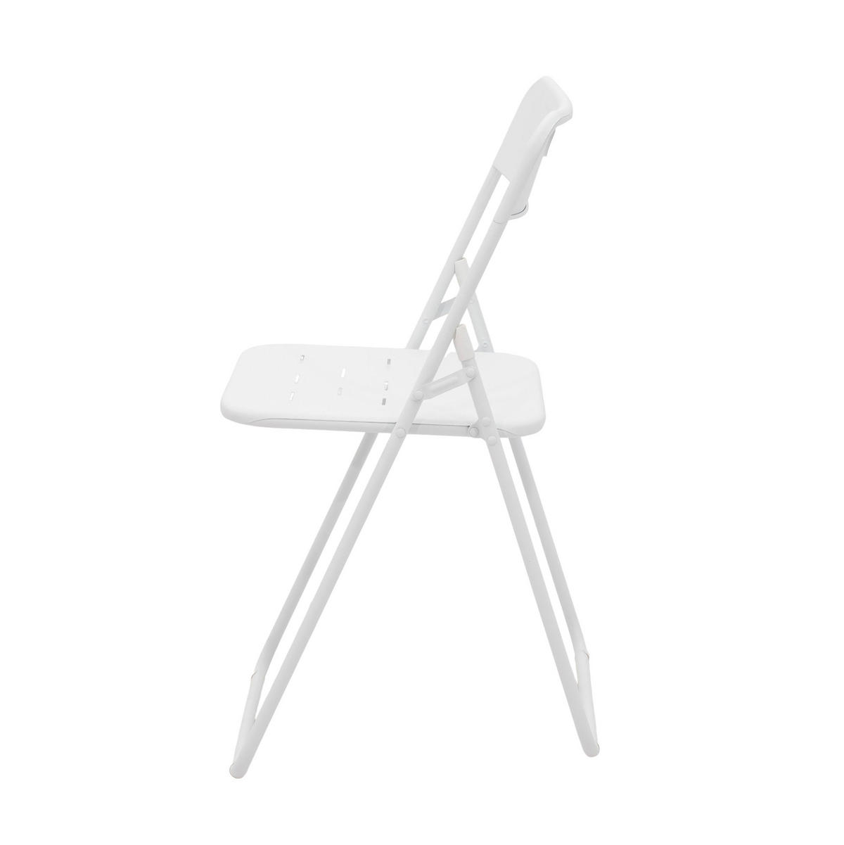 BALKONOVÝ set 60/60/73 cm bílý z oceli se skládacími židlemi - bílá, kov - OKWISH