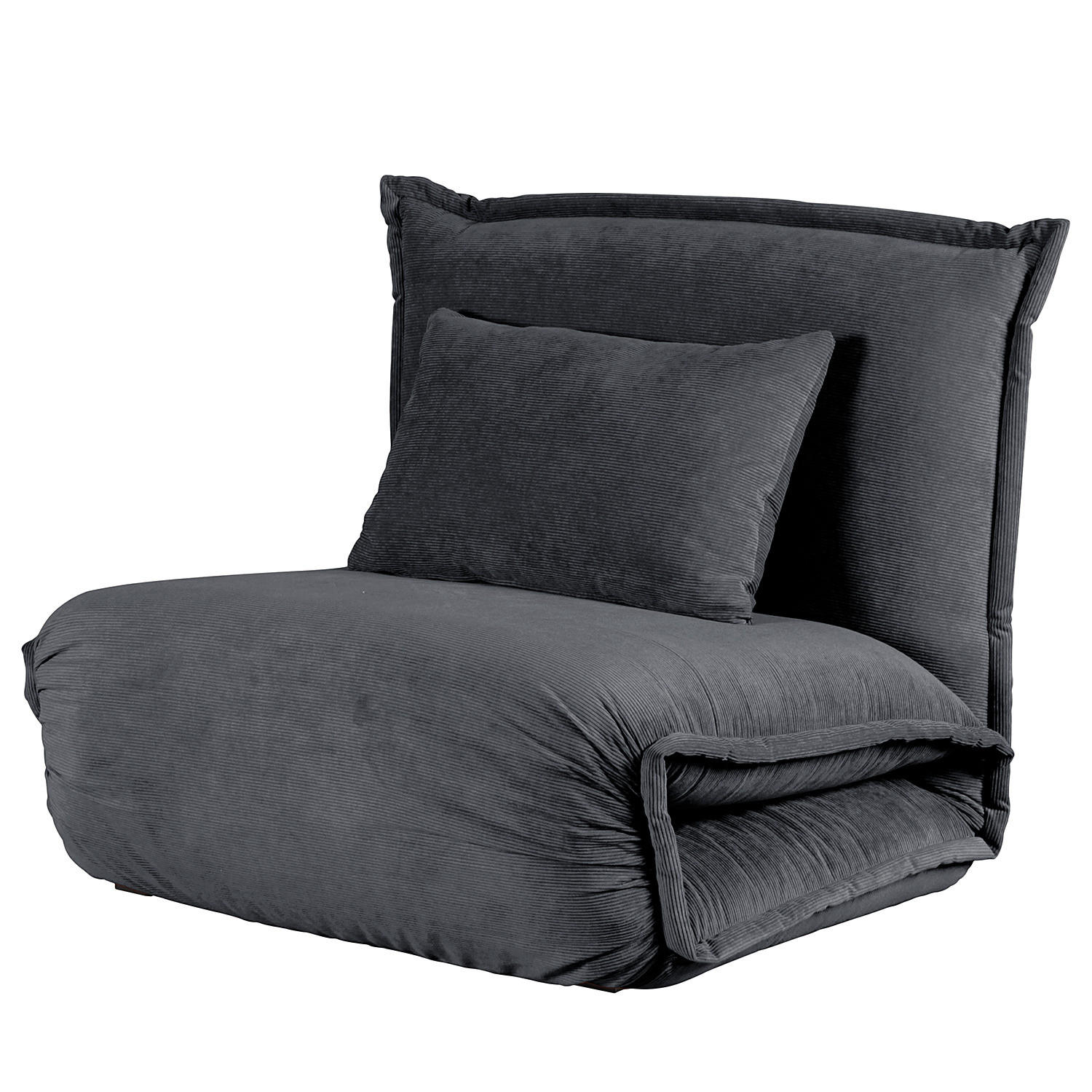 SCHLAFSESSEL - Anthrazit, Textil/Metall (100/73/85cm) - home24