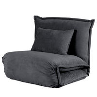 SCHLAFSESSEL - Anthrazit, Textil/Metall (100/73/85cm) - home24