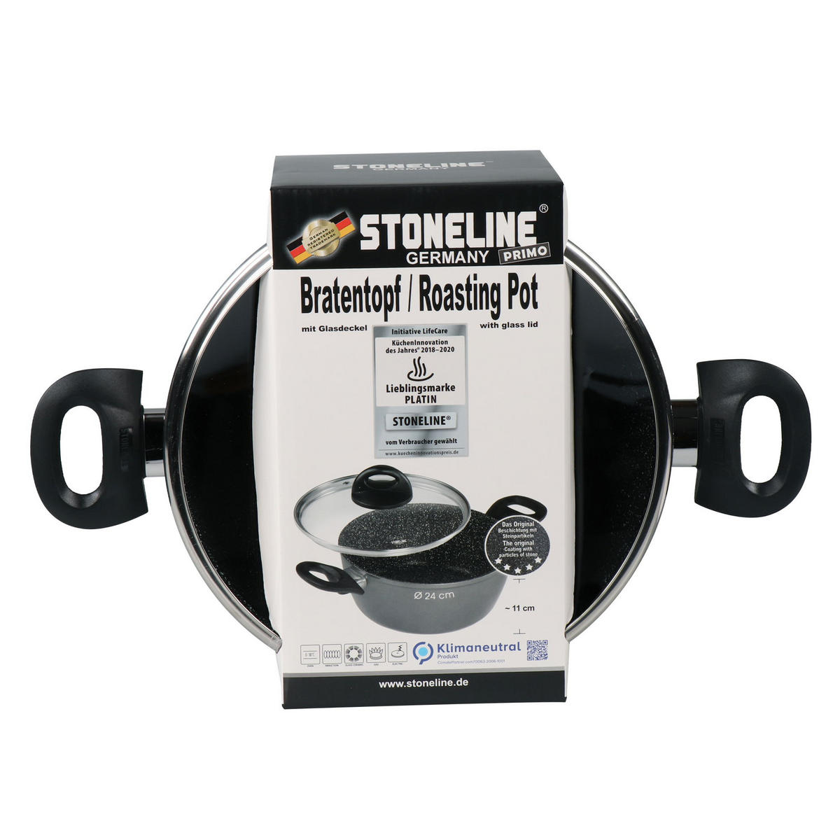 BRATENTOPF - Grau, Metall (24cm) - Stoneline