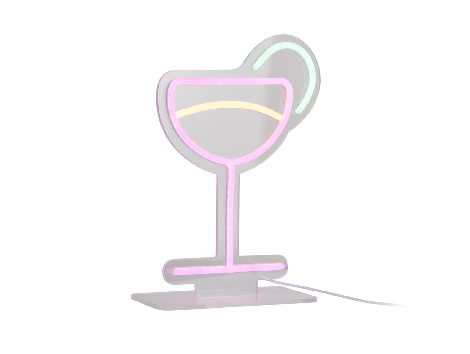 NEON Light Cocktail 2/21/30 cm - Multicolor, Kunststoff (2/21/30cm) - Leitmotiv
