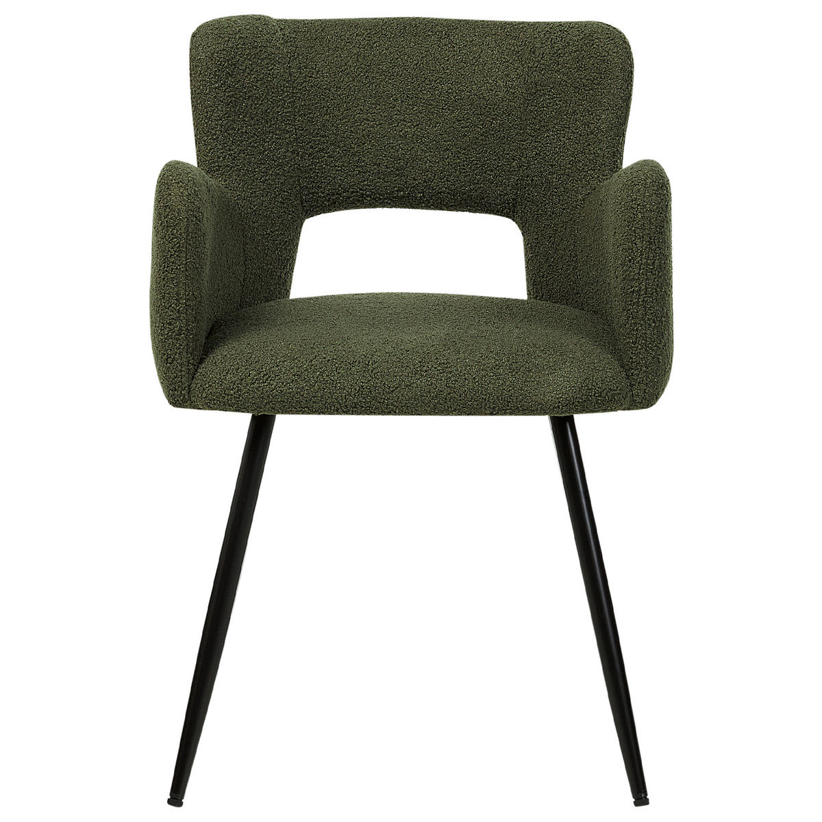 ESSZIMMERSTUHL 2er-Set Samtstoff Grün Sanilac - Grün, Textil/Metall (52/75/44cm) - Beliani