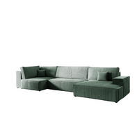 WOHNLANDSCHAFT Corunia - Grün, Holzwerkstoff/Textil (398/70/148cm) - Fun Möbel