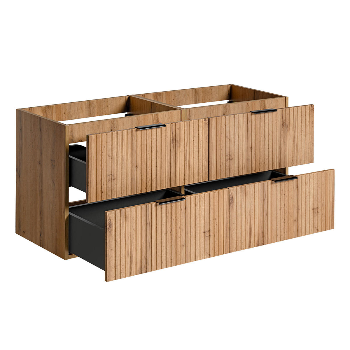 WASCHTISCHUNTERSCHRANK 120.4cm Adriel Holz in Eichenoptik - Braun, Holzwerkstoff (120.4/57/46cm) - Petits-meubles