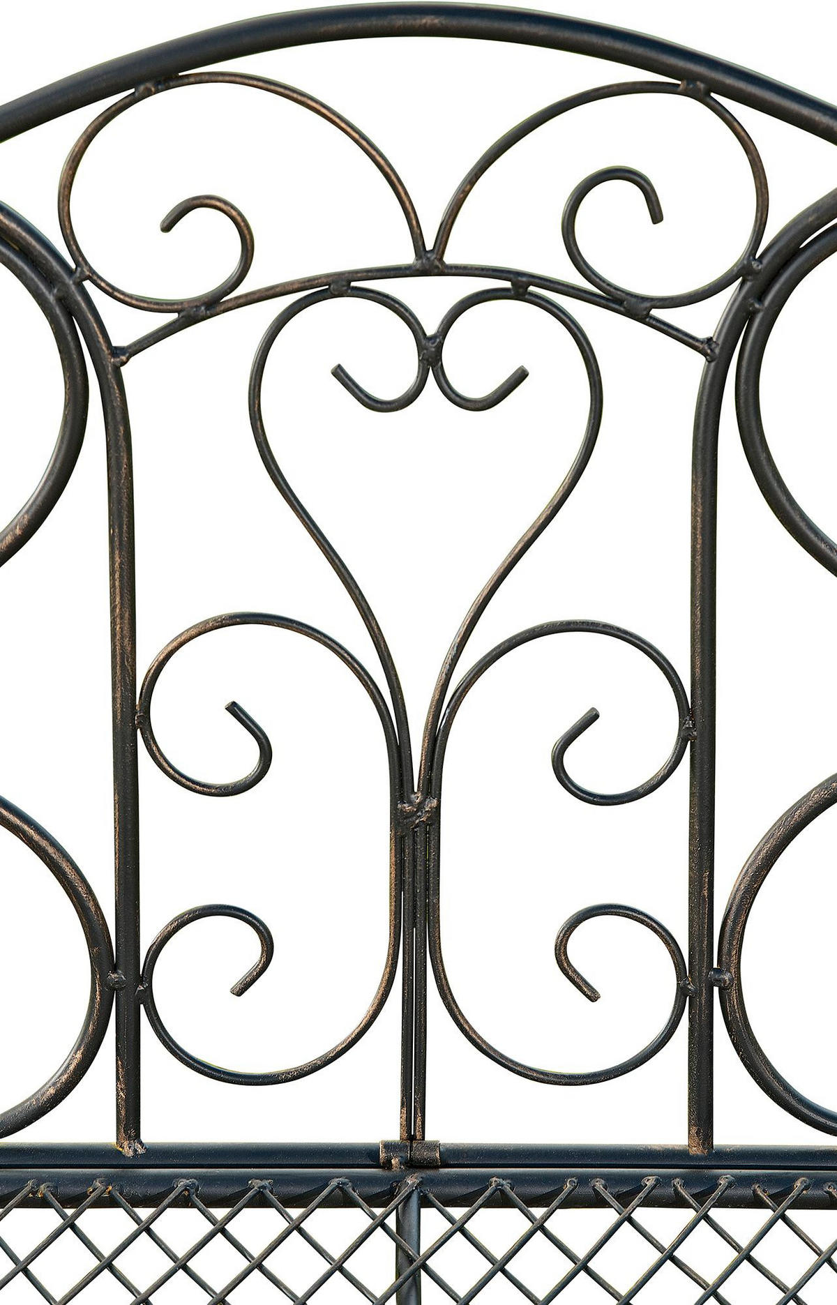 GARTENBANK Todor Metall Bronze 113x47x89cm Metallbank - Bronzefarben, Metall (113/89/47cm) - DELUKE