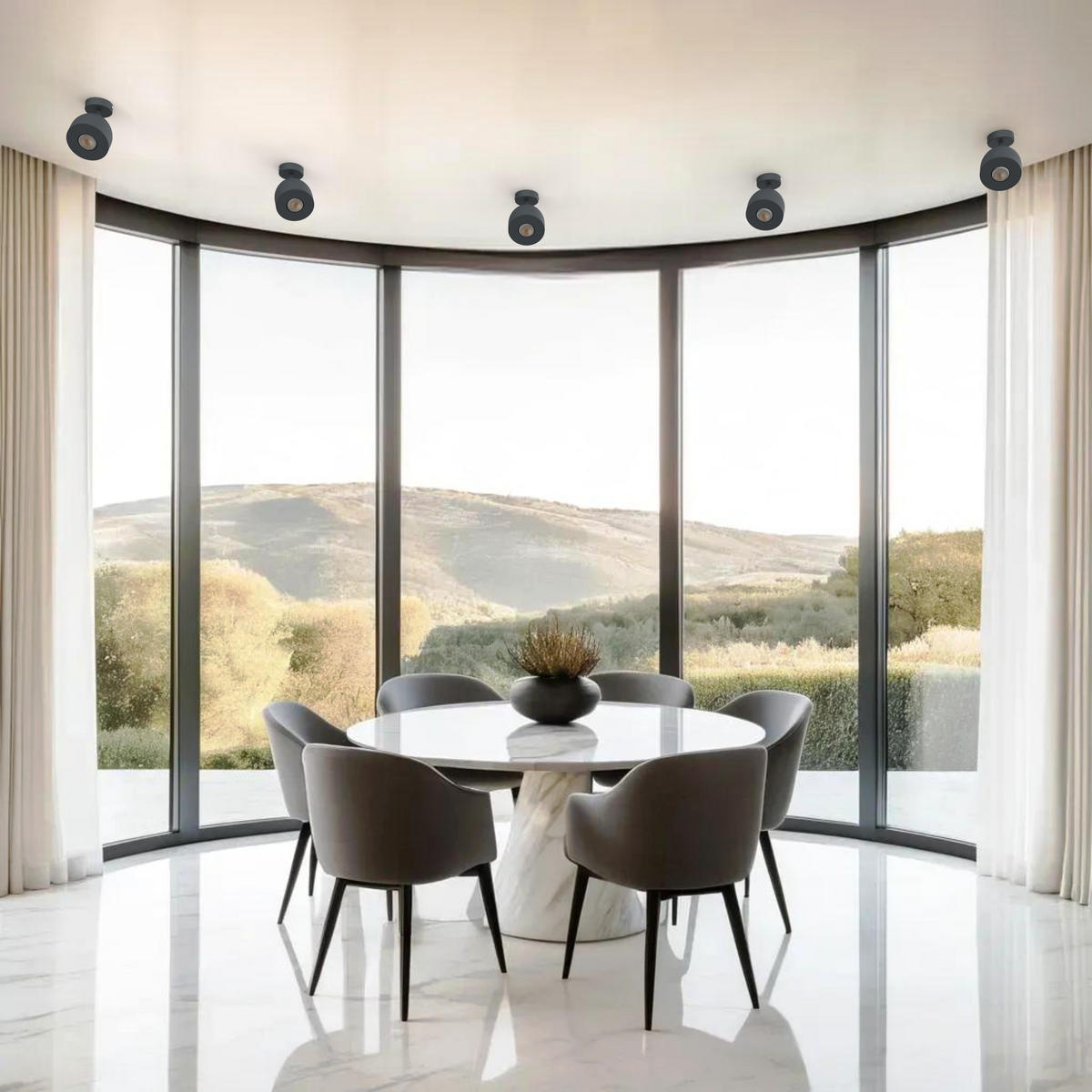 DECKENLEUCHTE - Anthrazit, Metall (8/8/18cm) - Lumicom